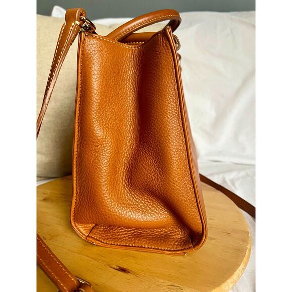 Dooney & Bourke Tan Janine Satchel Tote / Crossbody - Picture 8 of 14